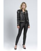 Giacca in pelle nera China