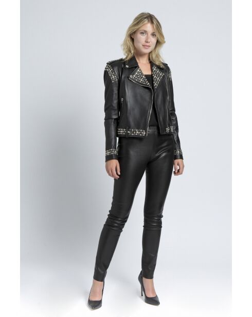 China zwarte leren jas