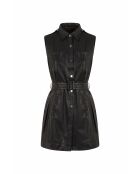 Robe en cuir Solveig noire