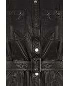 Robe en cuir Solveig noire