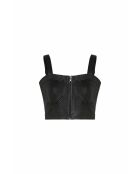 Top en cuir Sidoine noir