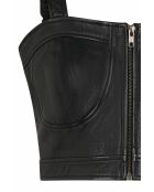 Top en cuir Sidoine noir