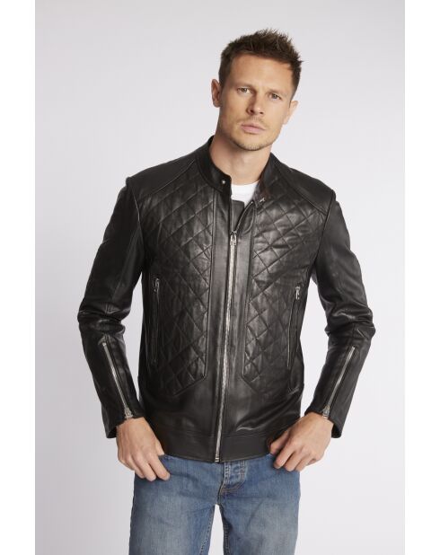 Aymeric schwarze Lederjacke