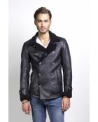 Blouson en cuir Nick noir