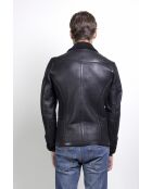 Blouson en cuir Nick noir