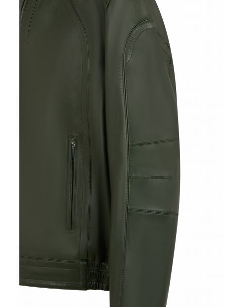 Veste en cuir Callisto émeraude