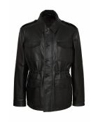 Veste en cuir Alphard noire