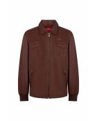 Blouson en cuir Cyrius marron