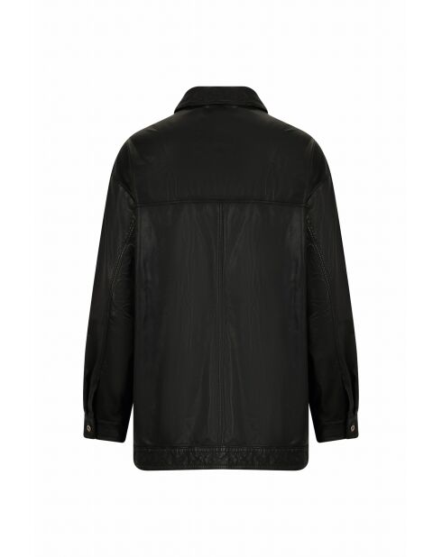 Zwarte leren jas Prissie