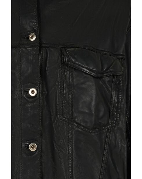 Zwarte leren jas Prissie