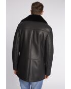 Abrigo Guillaume de piel negro