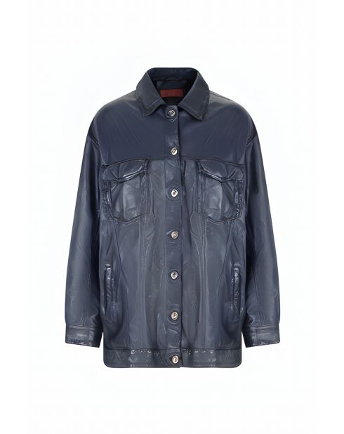 Veste en cuir Prissie agate