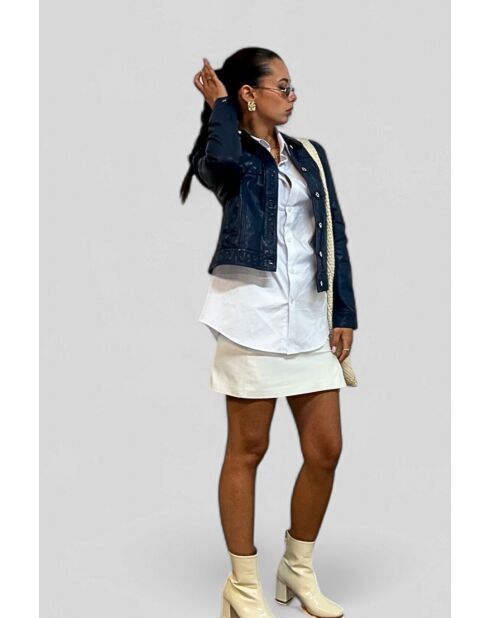 Giacca in pelle Prunella agata