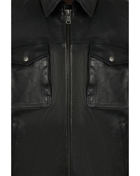 Maeko schwarze Lederjacke