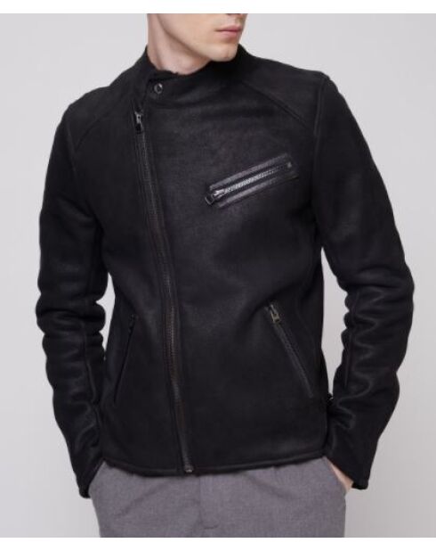 Giacca in pelle nera