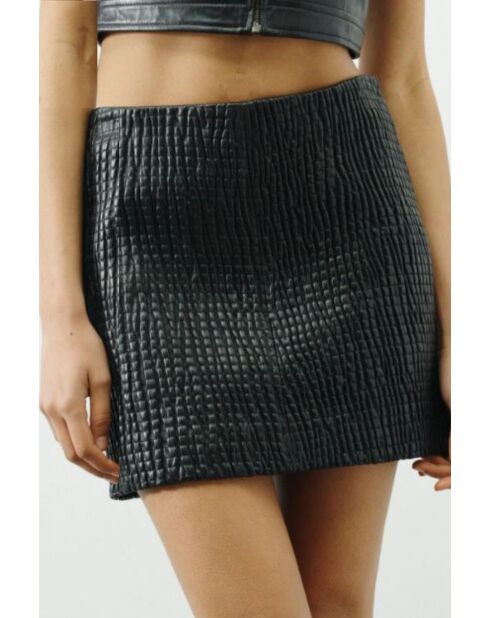 Zwarte leren rok van Mattea