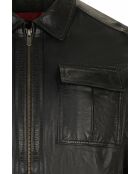 Veste en cuir Yasm noire