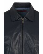 Marineblaue Lederjacke Cory