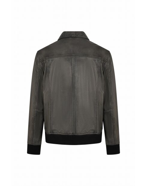 Theolin antraciet leren jack