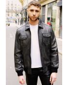 Theolin antraciet leren jack