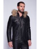 Blouson en cuir Geronimo noir