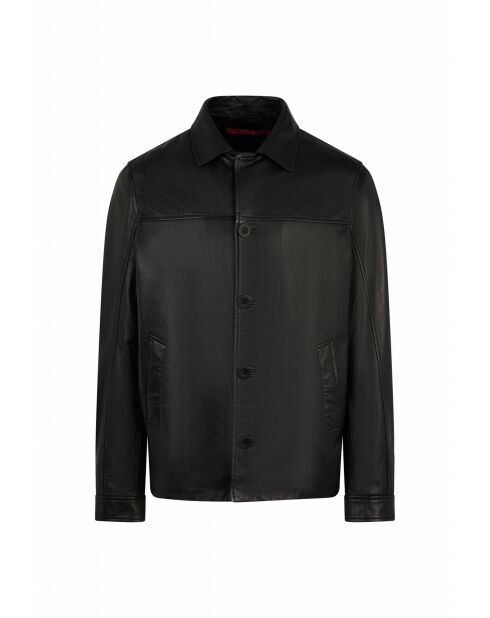 Schwarze Lederjacke Dofi