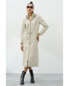 Manteau en cuir Arline mastic