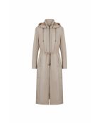 Manteau en cuir Arline mastic