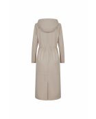 Manteau en cuir Arline mastic