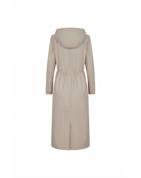 Manteau en cuir Arline mastic