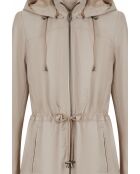 Manteau en cuir Arline mastic