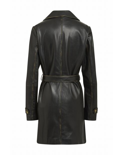 3/4 leer Sydney hazelnoot