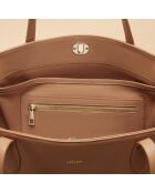 Sac à main Camille en cuir noisette - 37,1x27,2x15 cm