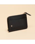 Tarjetero Sophie de piel negra - 128 x 85 mm