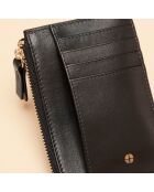 Tarjetero Sophie de piel negra - 128 x 85 mm