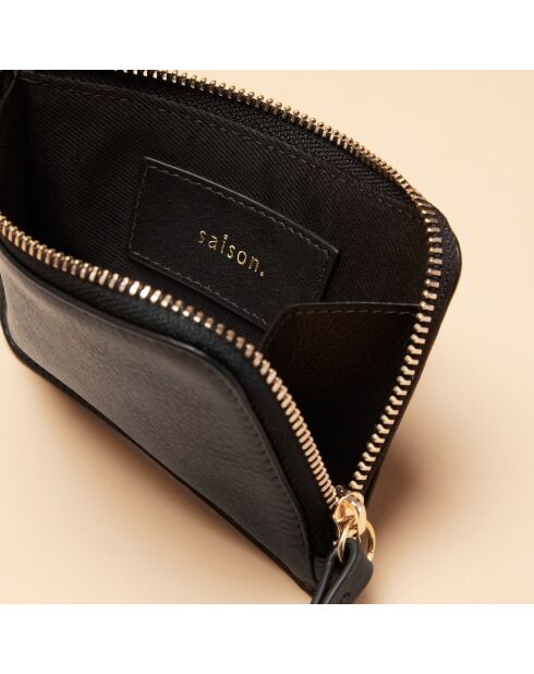 Porte-cartes en cuir Sophie noir - 128 x 85 mm