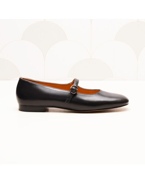 Ballerines en cuir Olivia noires