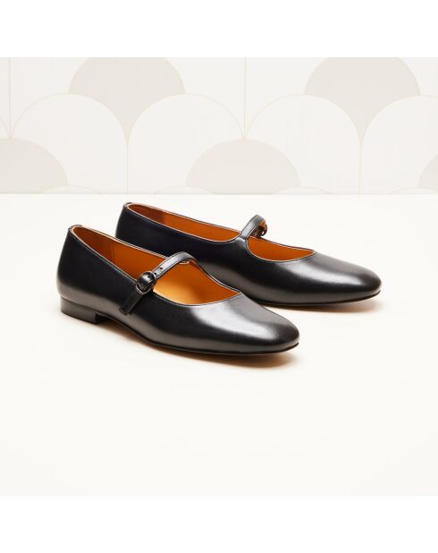 Ballerines en cuir Olivia noires