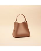 Sac à main Ada en cuir noisette - 21,4x20,9x13 cm