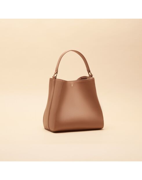 Sac à main Ada en cuir noisette - 21,4x20,9x13 cm