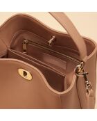 Sac à main Ada en cuir noisette - 21,4x20,9x13 cm