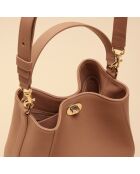 Sac à main Ada en cuir noisette - 21,4x20,9x13 cm