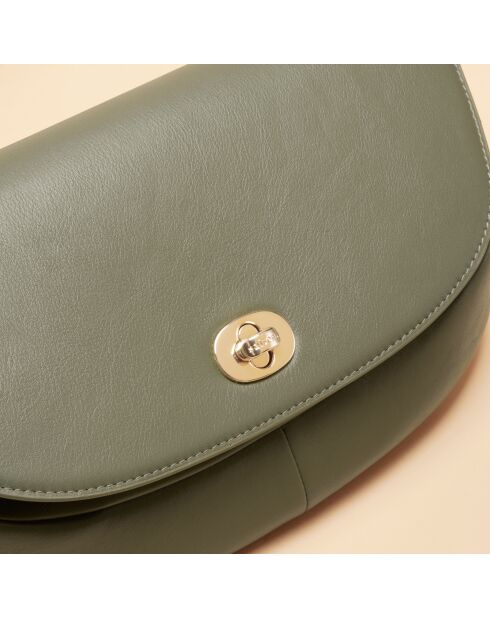 Sac banane Claudia en cuir argile - 27,2x15,2x5 cm