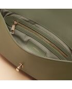 Sac banane Claudia en cuir argile - 27,2x15,2x5 cm