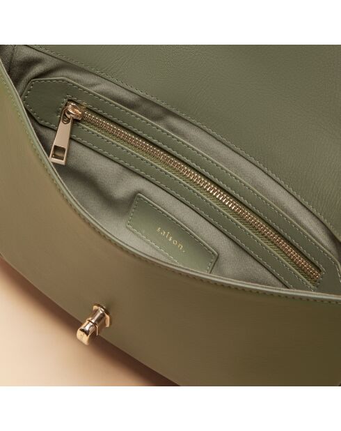 Sac banane Claudia en cuir argile - 27,2x15,2x5 cm