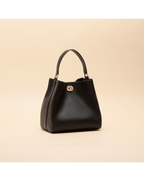 Sac à main Ada en cuir noir - 21,4x20,9x13 cm