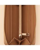 Compagnon en cuir Maya noisette - 195 x 100 x 20 mm