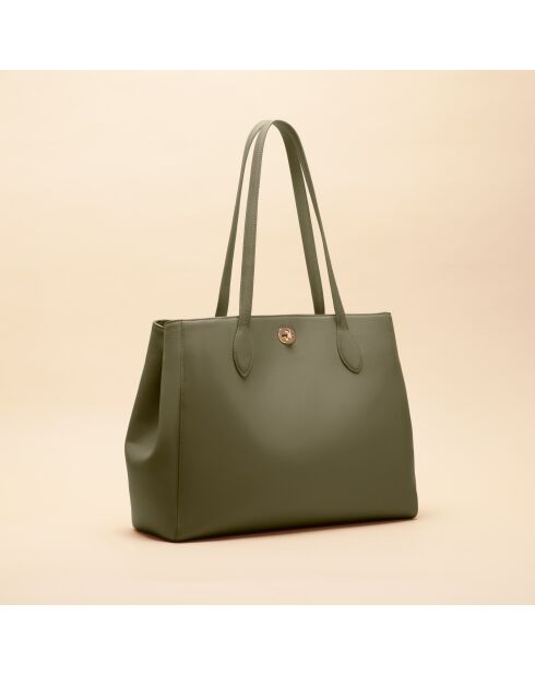 Sac à main Camille en cuir argile - 37,1x27,2x15 cm