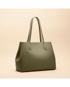 Sac à main Camille en cuir argile - 37,1x27,2x15 cm