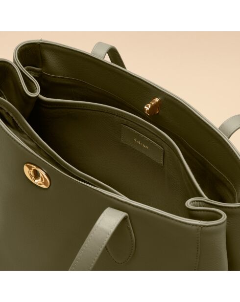 Sac à main Camille en cuir argile - 37,1x27,2x15 cm